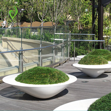 玻璃钢休闲座椅树池花盆防腐木坐凳创意户外公共休息商场景观定制