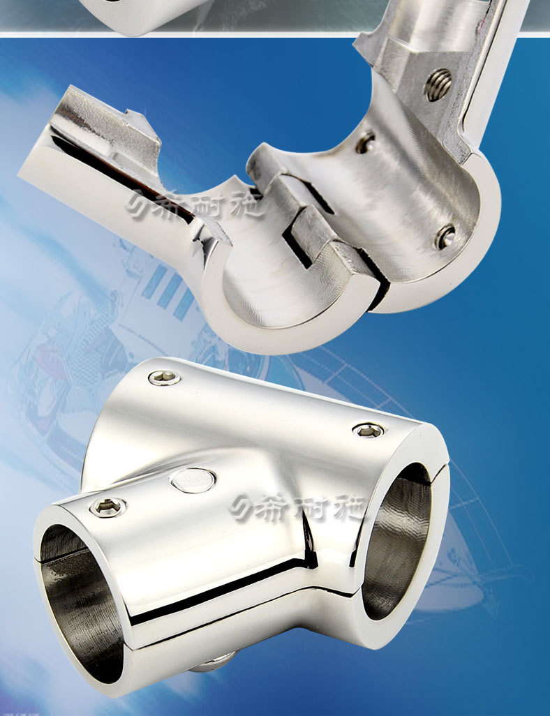 船用不锈钢五金配件零件 60°25mm可分离三通 管连接 管接头 管件