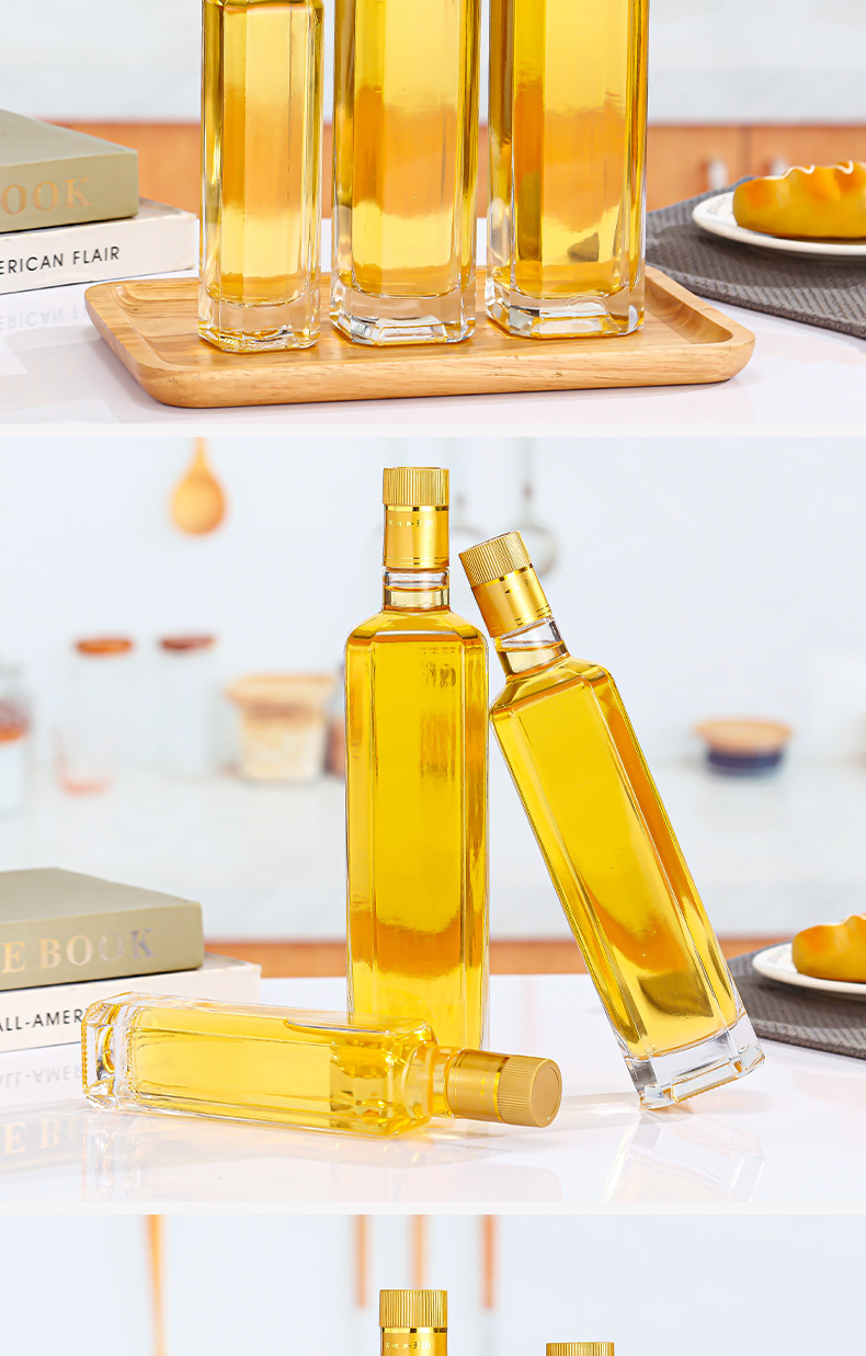 香油瓶商用空瓶批发茶油瓶子食用油瓶250ml玻璃瓶500ml橄榄油家用