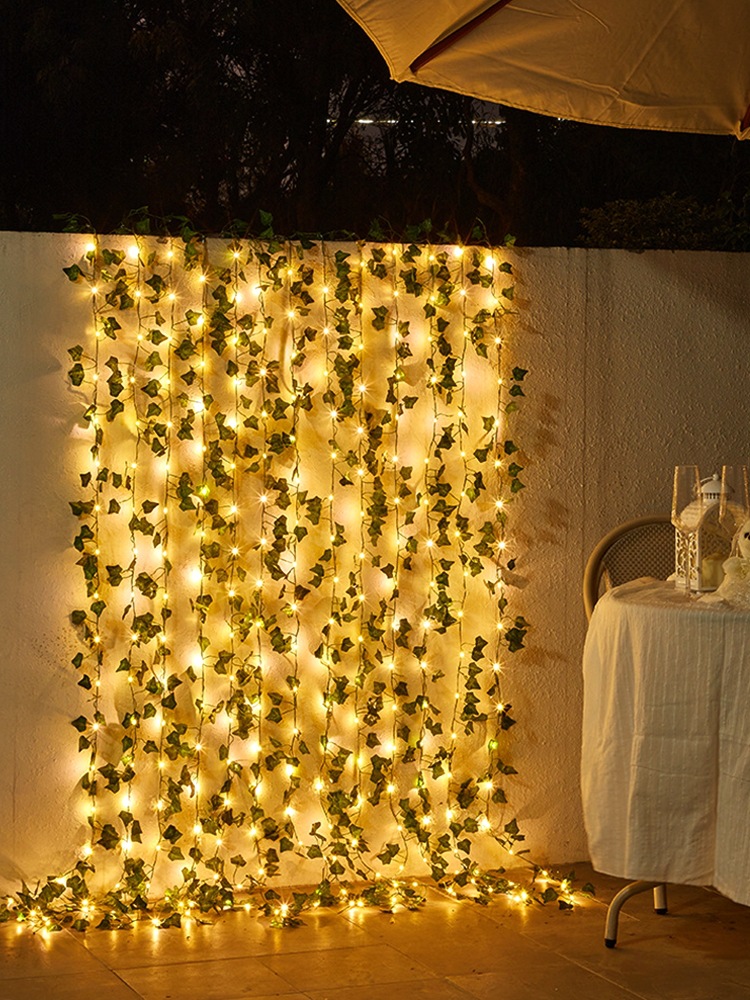 绿植装饰灯led星星灯闪灯彩灯串太阳能防水阳台庭院房间氛围节日