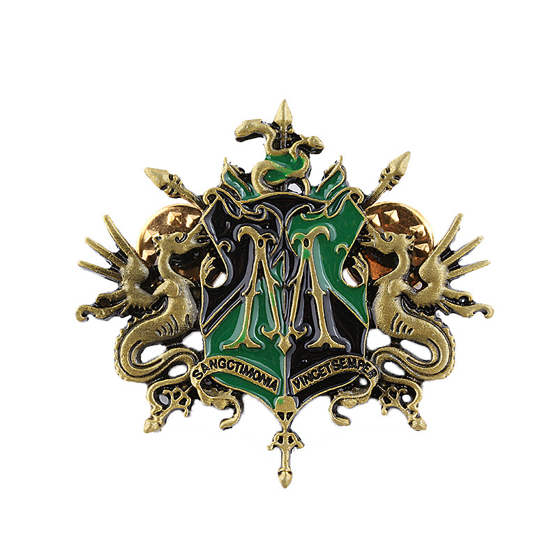 动漫 周边 马尔福家族 徽章钥匙扣 家徽标志项链 胸针