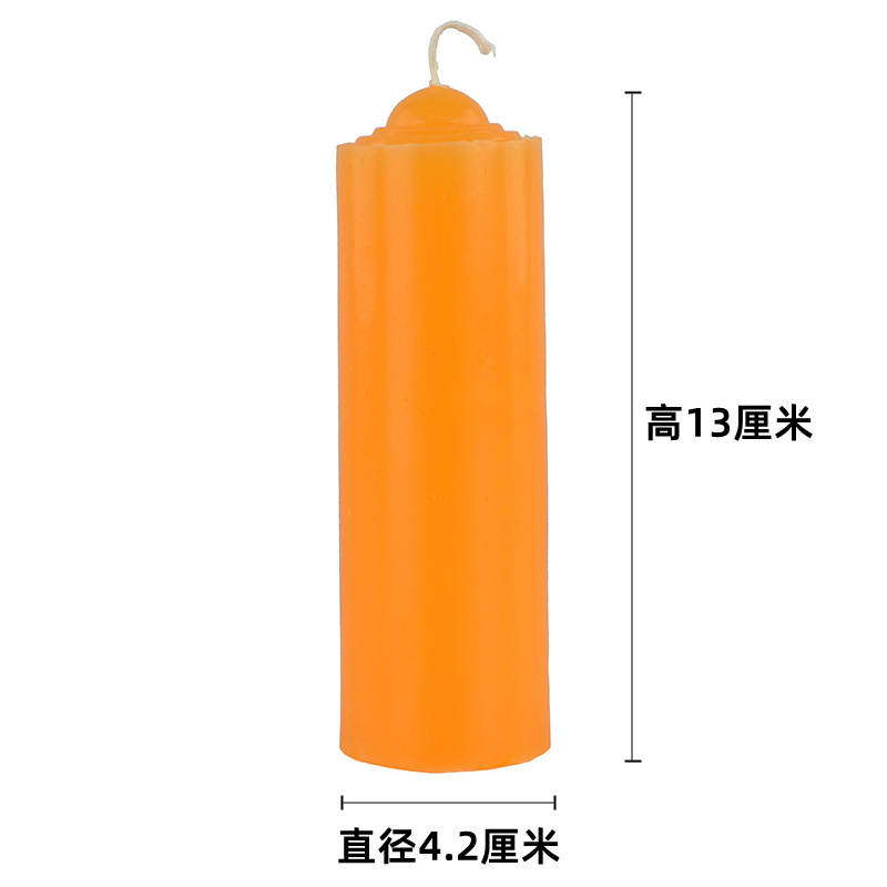Factory Wholesale Household Power Failure Lighting Ordinary Candle Smoke-Free Tasteless Red White Yellow Bold Cylindrical Buddha Wax
