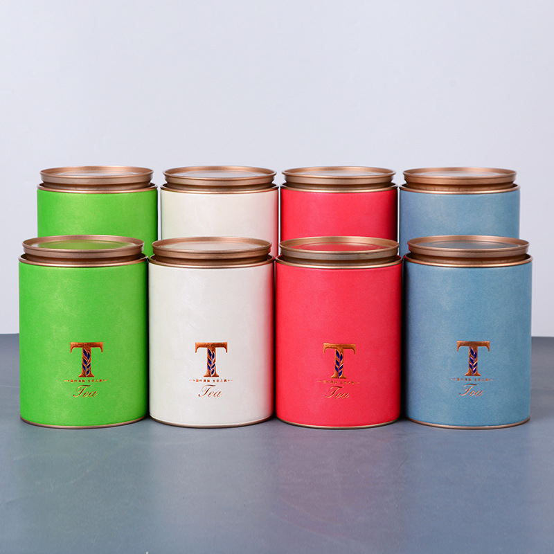 茶叶纸罐圆罐通用红茶绿茶白茶大号半斤一斤装圆形纸筒茶叶盒批发