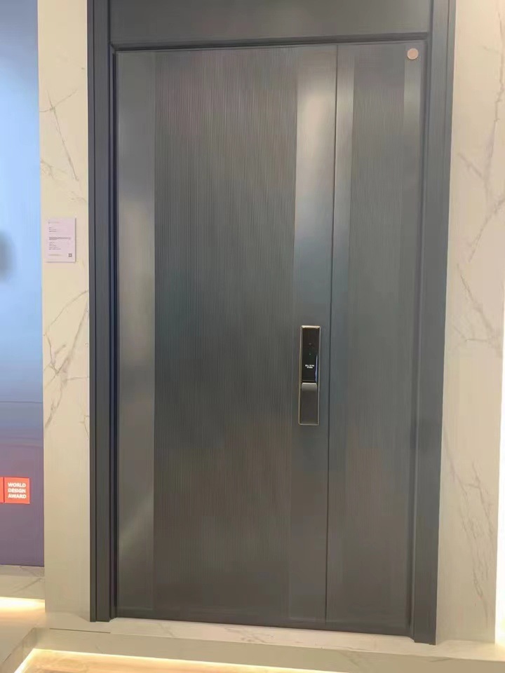 精雕花纹锌合金实木铸铝门小区精装入户门进户门大门家用