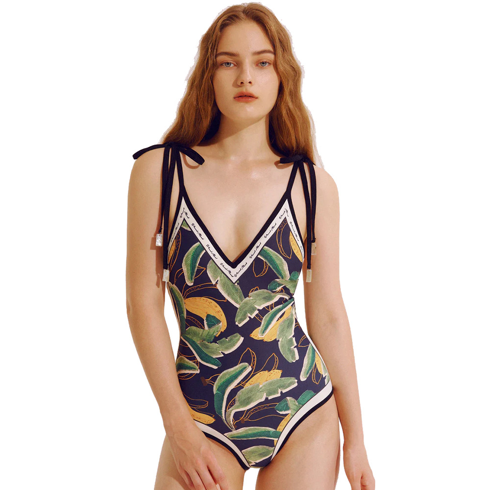 2023 New European and American One-Piece Swimsuit Double-Sided Fixed Version Swimsuit Double-Sided Swimsuit