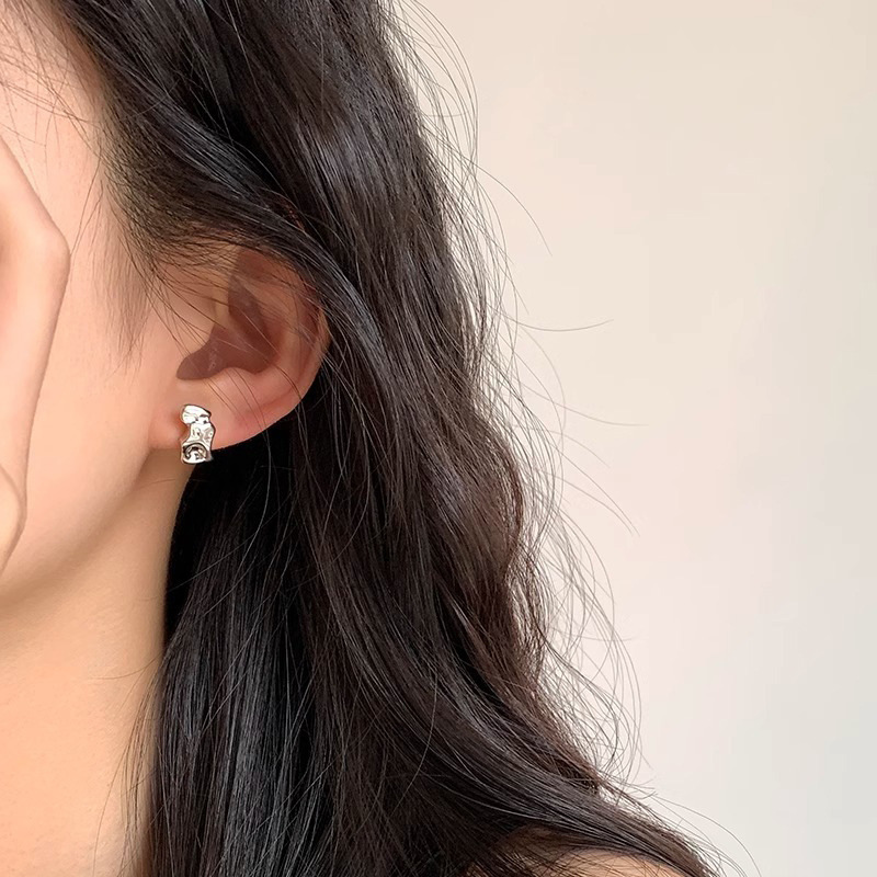 金属风时尚光面耳钉甜跨境热卖不规则几何波浪耳环酷辣妹个性耳饰