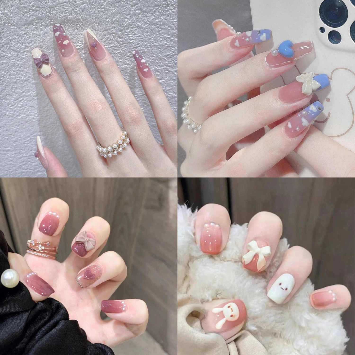 【一件代发】nails美甲穿戴甲钻款 秋冬穿戴甲长款网红爆款假指甲