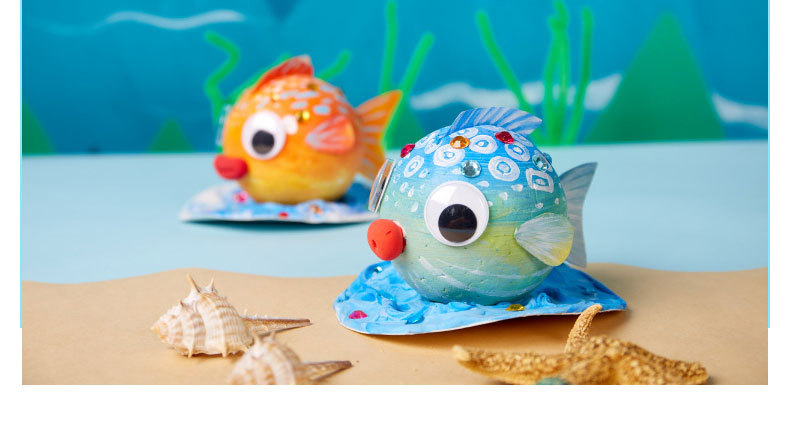 g9泡泡鱼儿童玩具手工diy制作材料包幼儿园益智创意美术绘画涂鸦