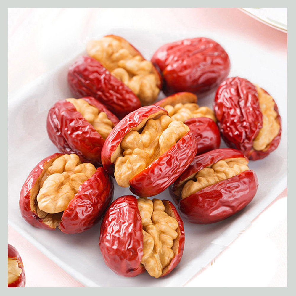 古村印象 枣夹核桃仁250g/包 礼盒装无核新疆红枣大枣灰枣骏枣