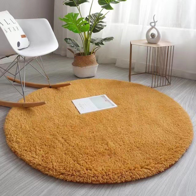 Round Floor Mat Computer Chair Cushion Hanging Basket Floor Mat Living Room Carpet Mirror Photography Sports Yoga Carpet Lint-Free