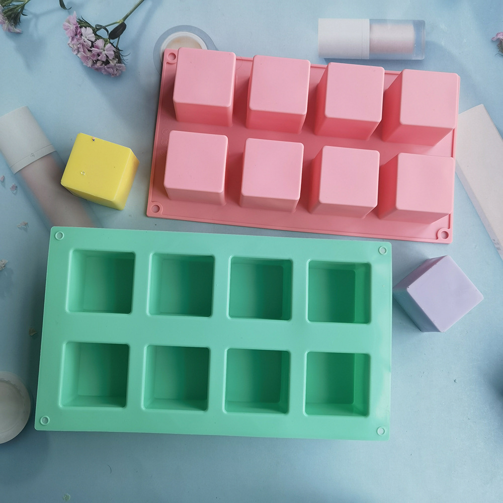 New 8 Square Square Cube Silicone Cake Decorations Mold DIY Dessert Cake Kitchen Baking Mold