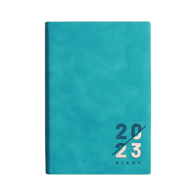 Calendar Book 2023 Schedule Book 365 Days Efficiency Manual Notebook Calendar Bronzing Daily Punch-in Notebook