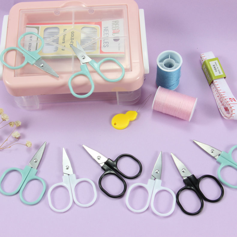 Kindergarten Children Handwork Mini Scissors Sewing Kit Supporting Scissors Household Portable Metal Stainless Steel Scissors