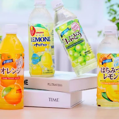 日本进口sangaria三佳利果汁饮料白葡萄汁橙汁大果粒果肉柠檬饮品