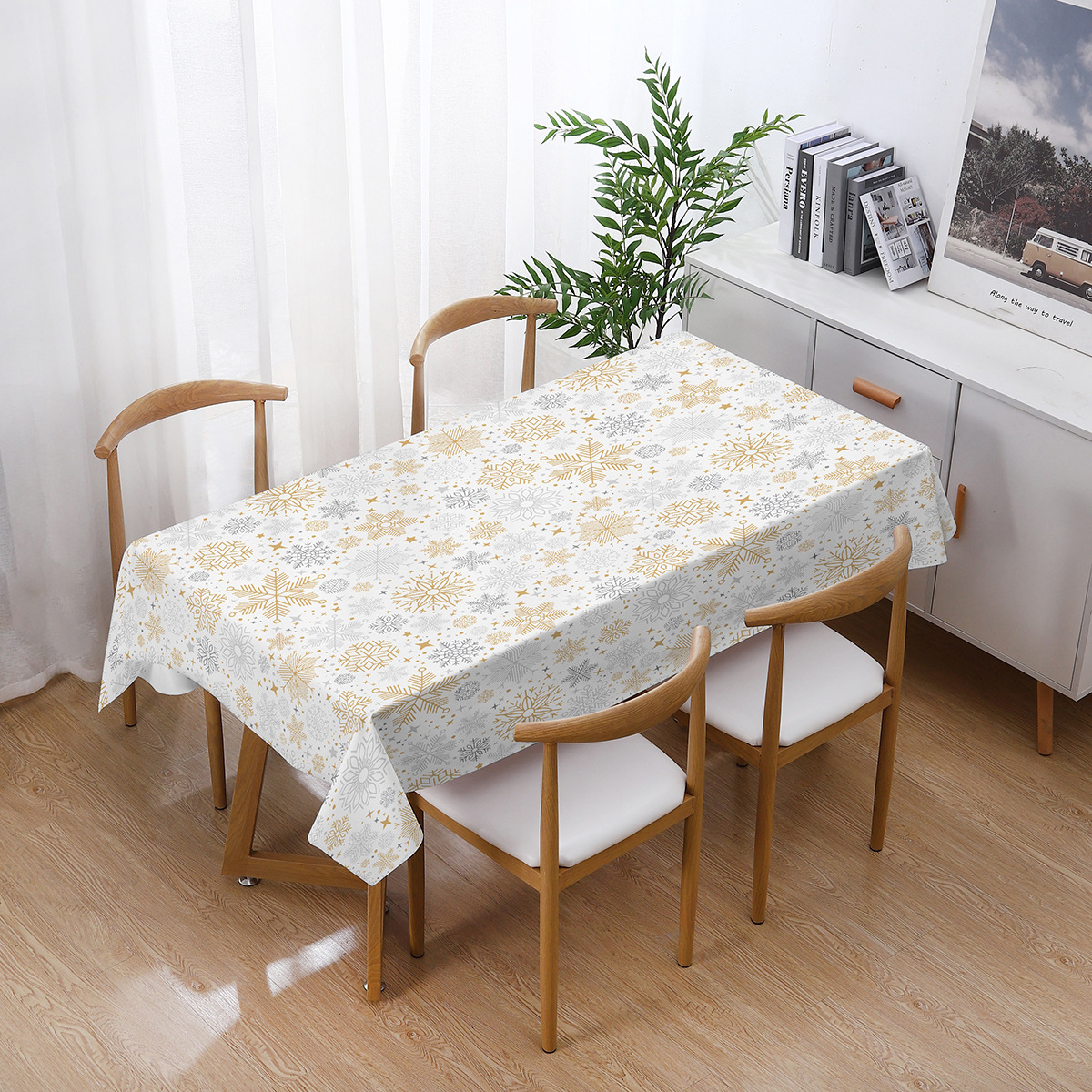 SOURCE Manufacturer Cross-Border New Arrival Christmas Tablecloth Printing Oil-Absorbing Absorbent Tablecloth New Year Decoration Festive Pattern