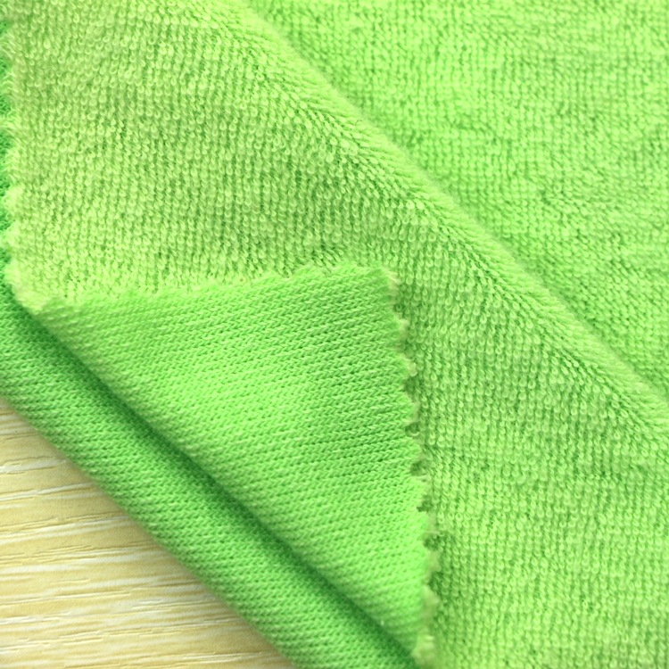轻磨毛cvc毛巾布针织反包棉涤小毛圈布碳素磨毛cvc毛巾布服装面料