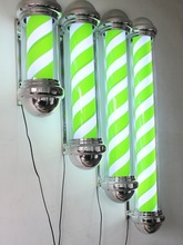 圆柱形挂墙式绿色美容美发转灯led发廊理发店防晒