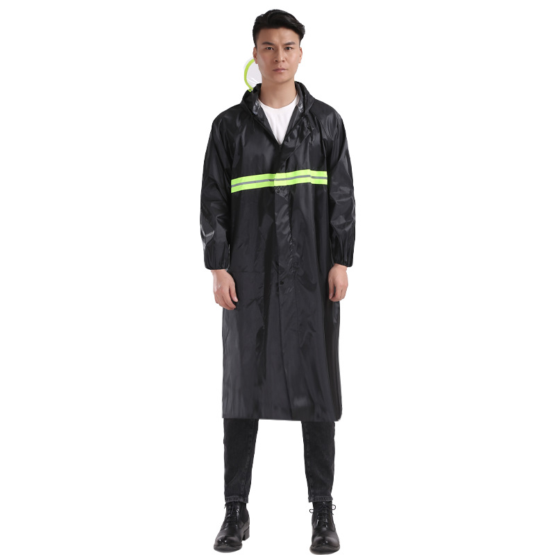 Shangqiu Raincoat Wholesale One-Piece Poncho Reflective Long Pattern Trench Coat Raincoat Hiking Labor Protection Site Rain-Proof Clothes