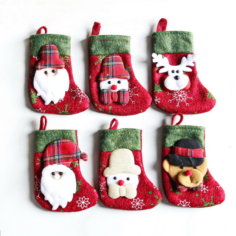 Christmas Decoration Little Socks Santa Snowman Deer Socks Christmas Tree Socks Pendant Gift Gift Bag