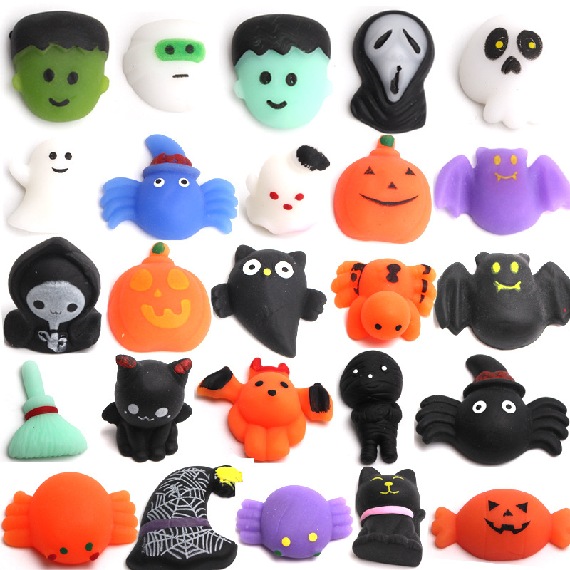 Cross-Border Squishy Halloween Gift Halloween Decompression Squeezing Toy Super Cute Pumpkin Ghost Cute Toy