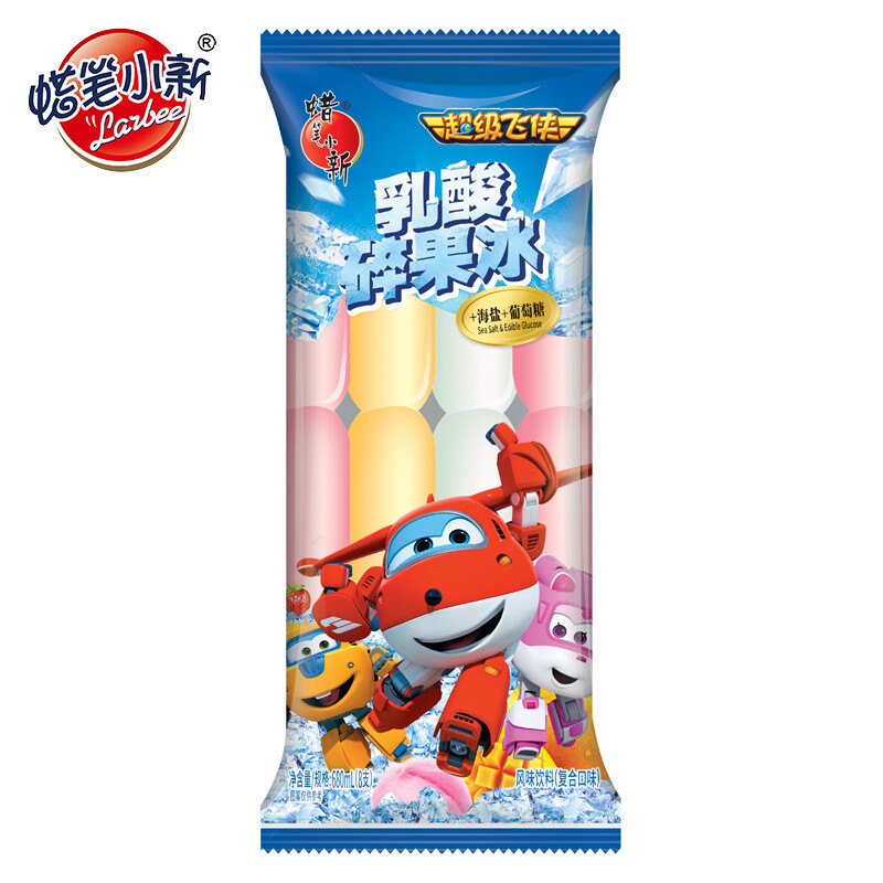 蜡笔小新棒棒冰680ml整箱乳酸口味碎碎冰碎果冰怀旧零食厂家批发