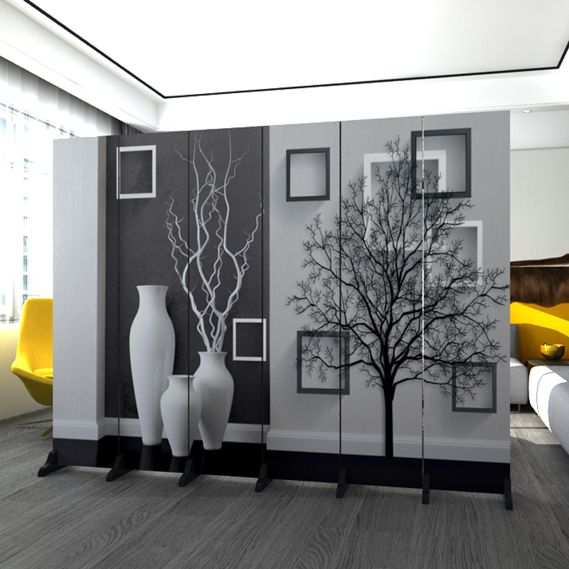 欧式屏风折叠移动隔断墙客厅简约现代遮挡卧室家用办公室轻奢简易