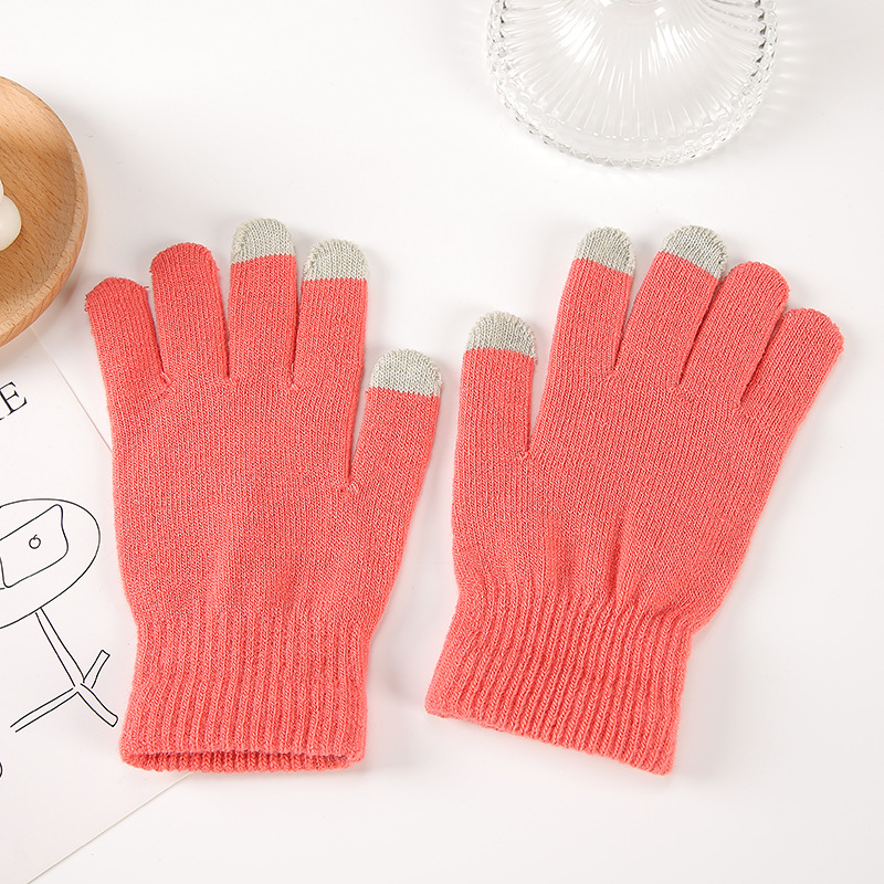 Autumn Winter Touch Screen Gloves Office Warm Gloves Travel Cycling Gloves Knitted Gloves