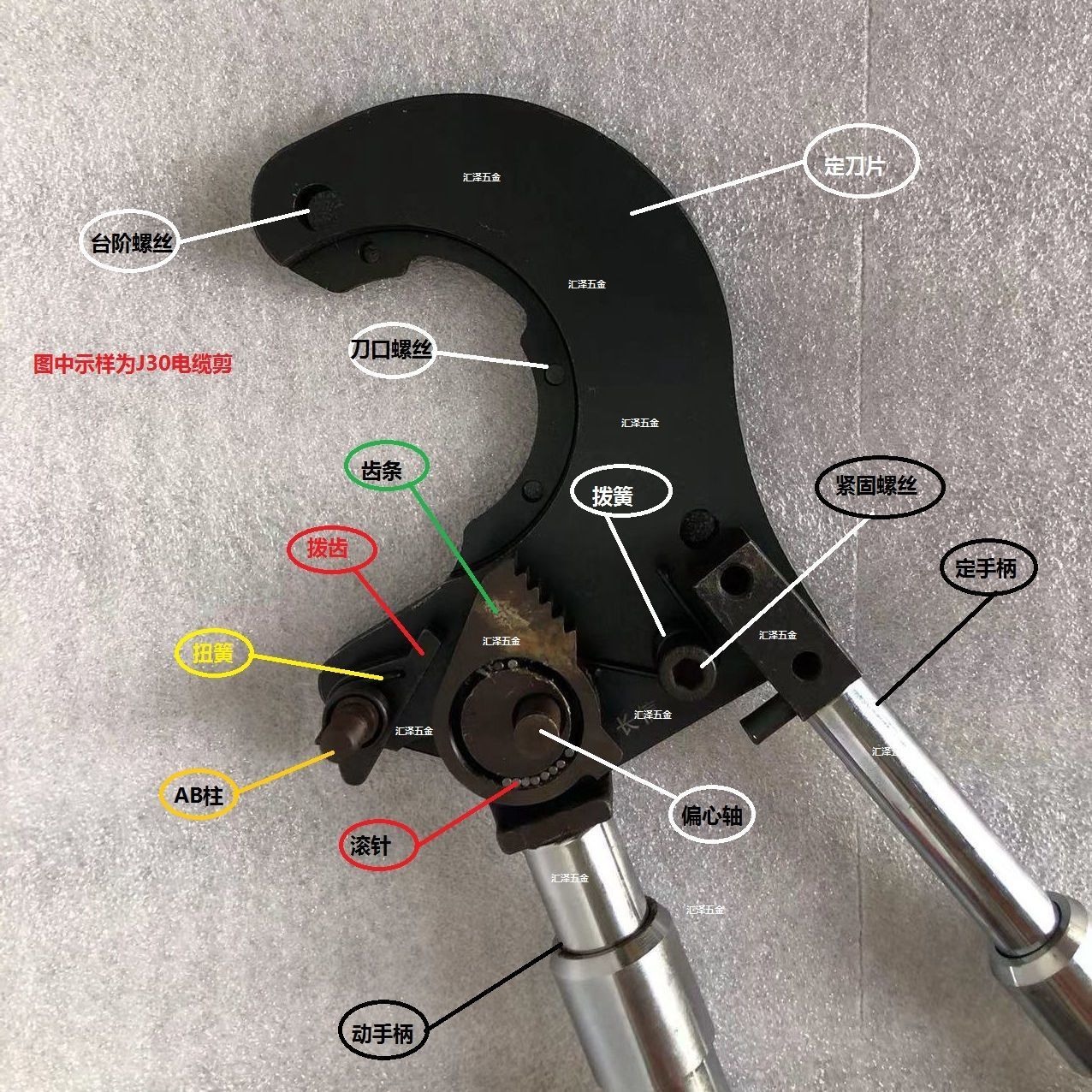 电缆剪配件 棘轮剪电缆剪螺丝电缆剪弹簧j30,j40,j95,j25,,j52