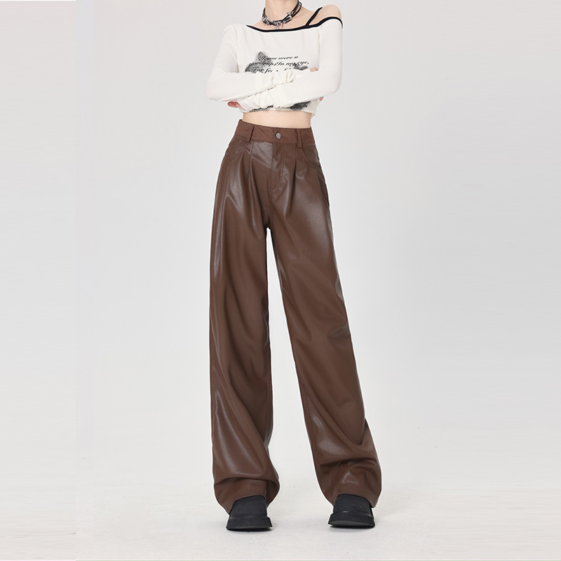 White Wide Leg Jeans for Women 2023 New Design Sense Loose Drooping Straight High Waist Slimming and Wide Leg Mop Pants