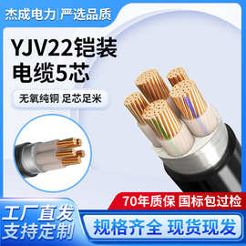 ZR-YJV22铜芯电缆五芯无氧纯国标充电桩光伏阻燃铜芯电缆电力电线