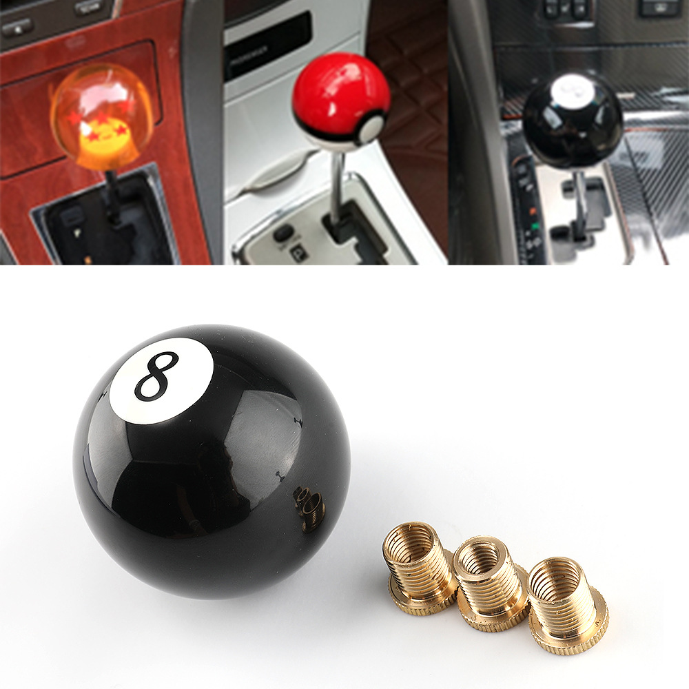 Cross-Border Hot Selling Car Modification Gear Head Black No. 8 Billiards Gear Head Black 8 Gear Shift Handball Shift Lever