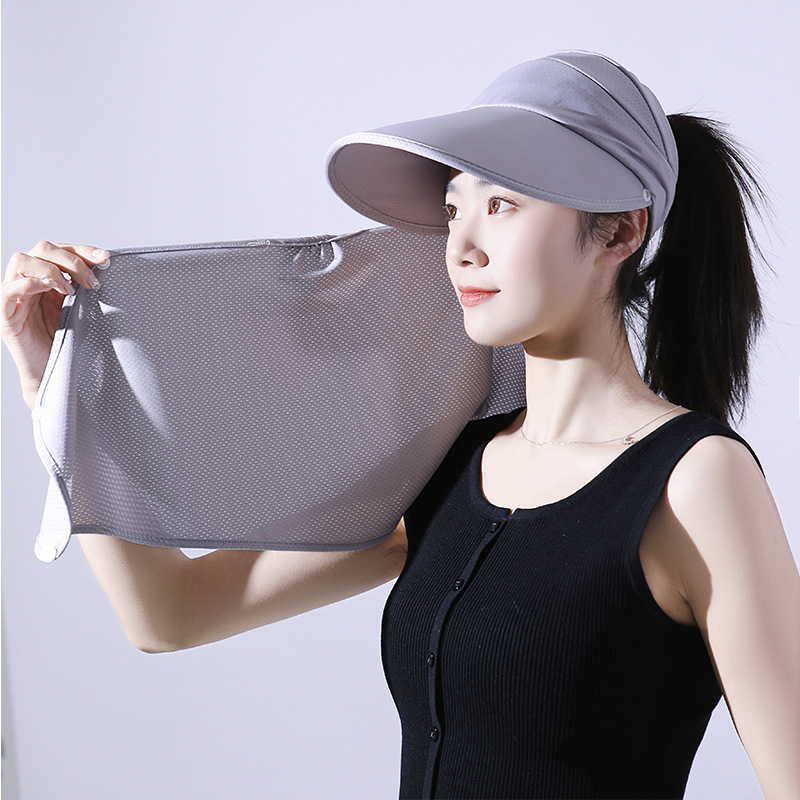 Sun Protection Hat Women's Summer Face Mask Veil Cycling Electric Car Outdoor Sun Hat UV Protection Sun Hat