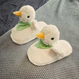 鸭子棉拖鞋女冬室内居家卡通网红拖鞋情侣家用保暖拖鞋女冬季厚底