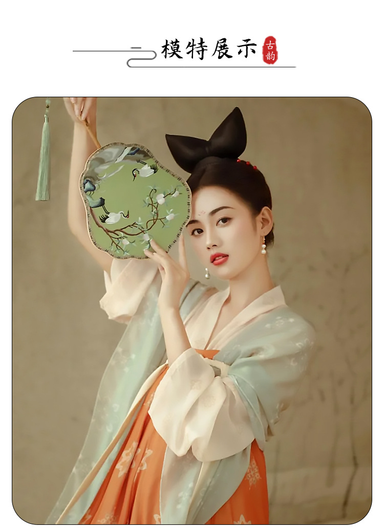 古装造型交心髻新款古风黑色高温丝发包汉服旗袍头顶髻唐制盘发髻