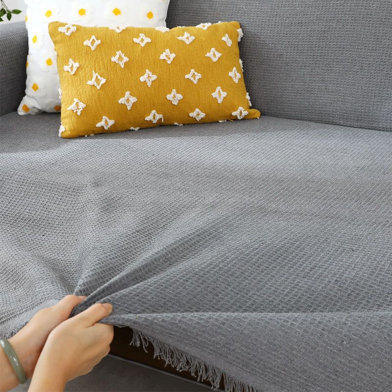 四季纯色沙发巾防猫抓沙发布全盖布简约现代双人网红防尘罩沙发毯