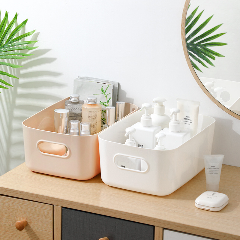 Japanese Plastic Sundries Storage Box Snacks Toy Storage Basket Cosmetics Desktop Storage Box Kitchen Finishing Box