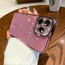 适用电镀仙女闪粉iPhone14手机壳苹果15promax透明11/12网红软7/8