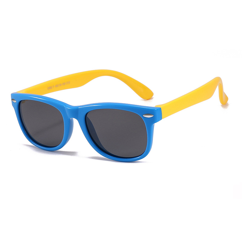 New Style in Stock Wholesale Silicone UV Protection Sunglasses Baby Glasses Polarized Kids Sunglasses 802