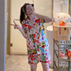 Cheap wholesale pajamas summer Borneol Short sleeved student Korean Edition Cartoon Sweet Silk like Home service package