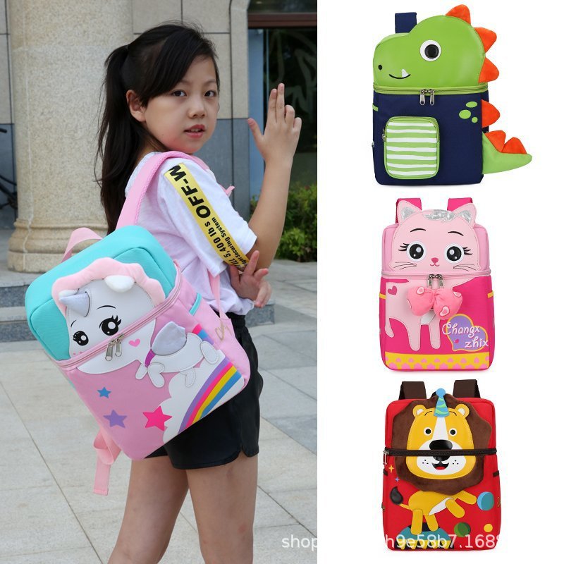 Schoolbag Children Kindergarten 3-5 Years Old Cute Trendy Anti-Lost Backpack Elementary School Bag Student Backpack Cartoon Bags