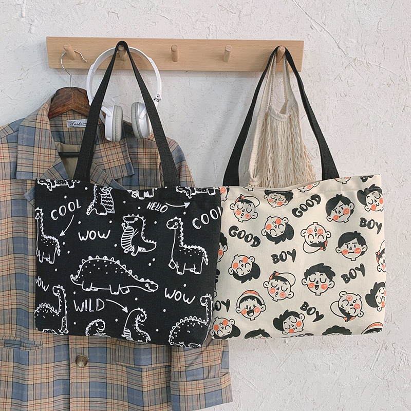 new canvas women bag printed graffiti handbag student cloth bag women‘s shoulder bag shopping bag