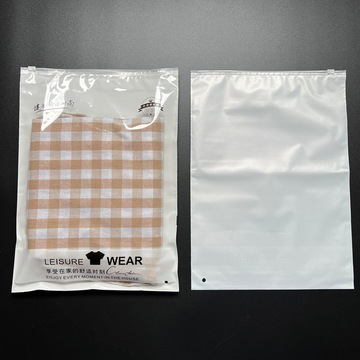 pe加厚通用家居服包装袋透明高档白色睡衣拉链袋服装塑料袋子现货