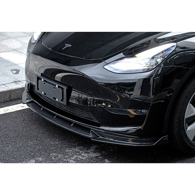 适用于特斯拉modely改装前铲前唇 model y前杠改装外观装饰包护角