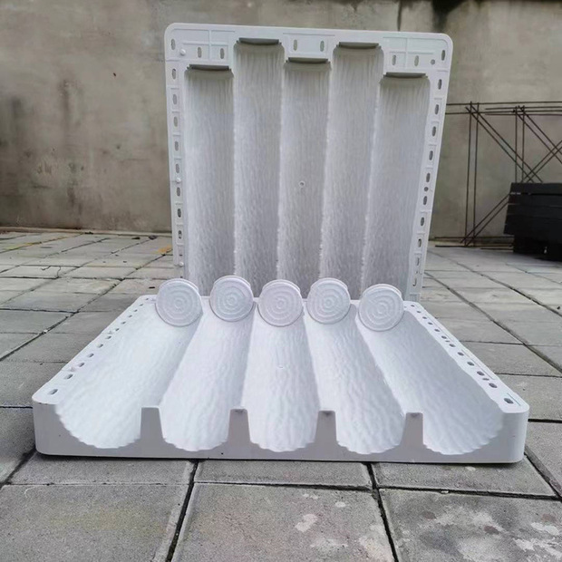 定制仿木空心桩 混凝土仿木桩 景区河边花池原生态仿木桩模具定做