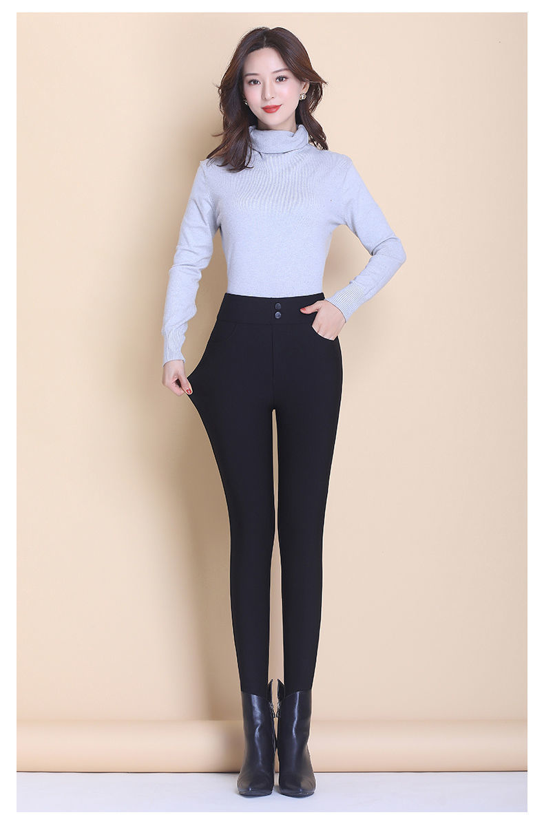 超厚特厚东北羊羔绒打底裤子女秋冬季加绒加厚棉裤高腰外穿保暖裤