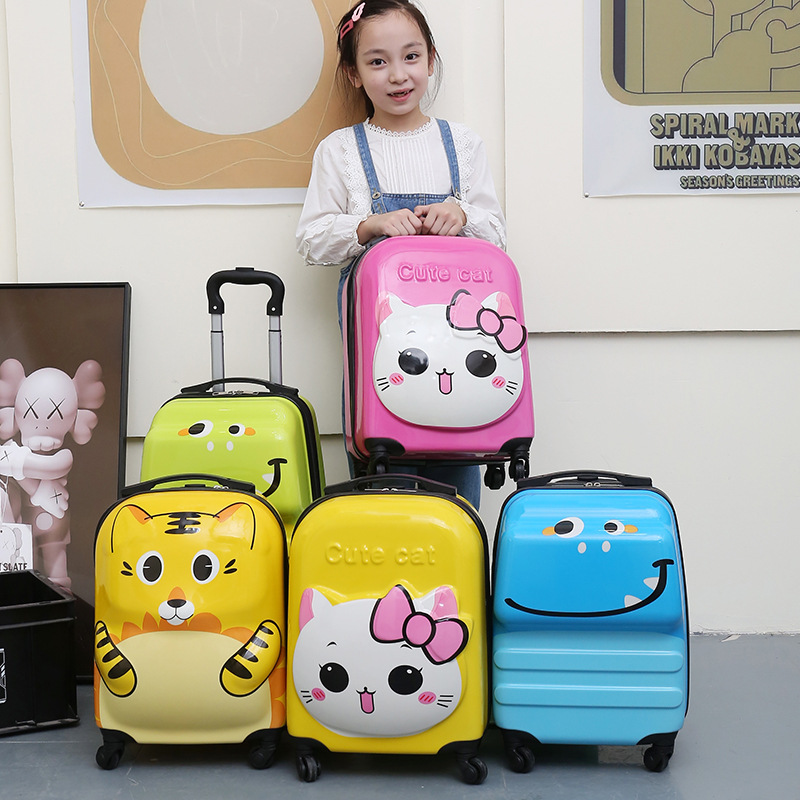 Cartoon Children's Trolley Case 18-Inch Universal Wheel Suitcase Cute Animal 3D Student Luggage Printable