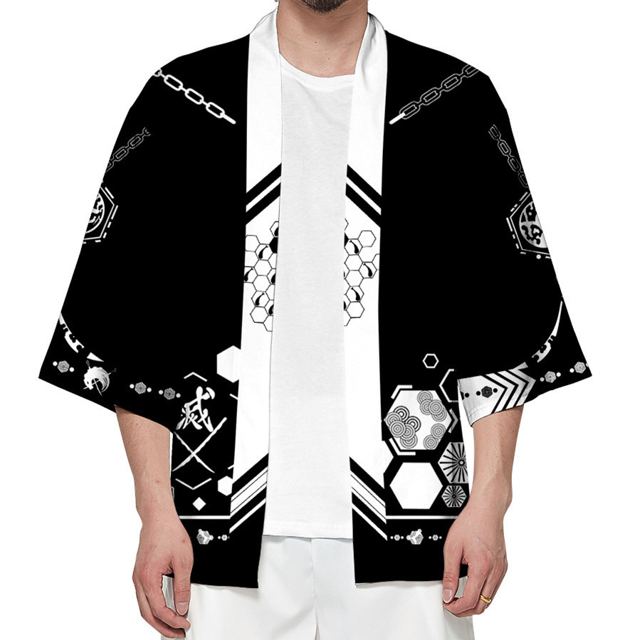 动漫鬼灭之刃 cos周边角色服 3d彩印 披风和服羽织 成人儿童