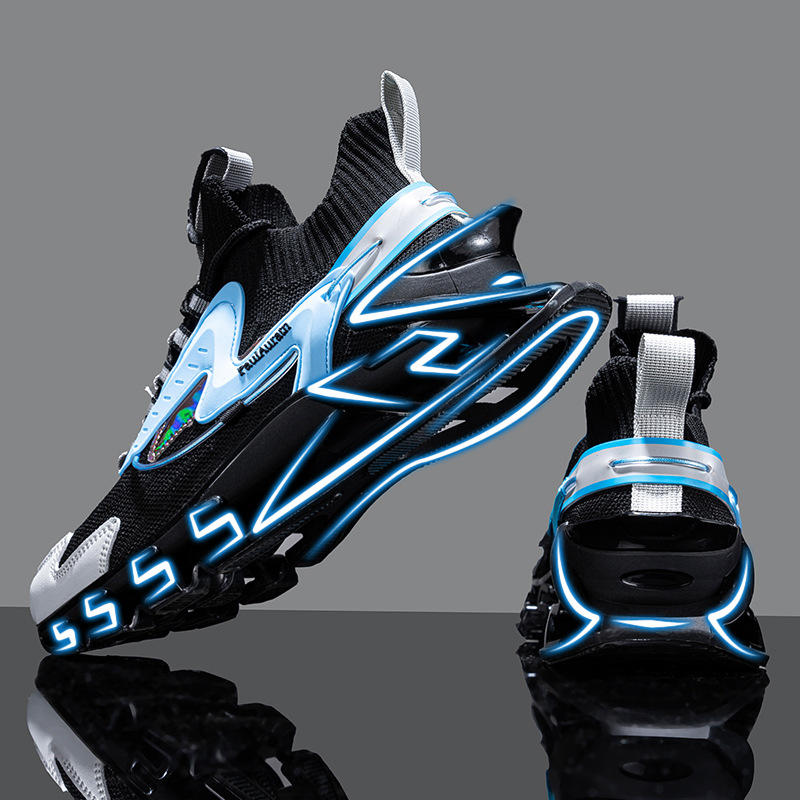 男鞋2021年新款潮春秋国风刀锋鞋夏季透气网面莆田炫酷跑步运动鞋