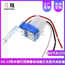 批发 AS-10防水路灯控制器自动路灯光控开关防雨 感应开关220V