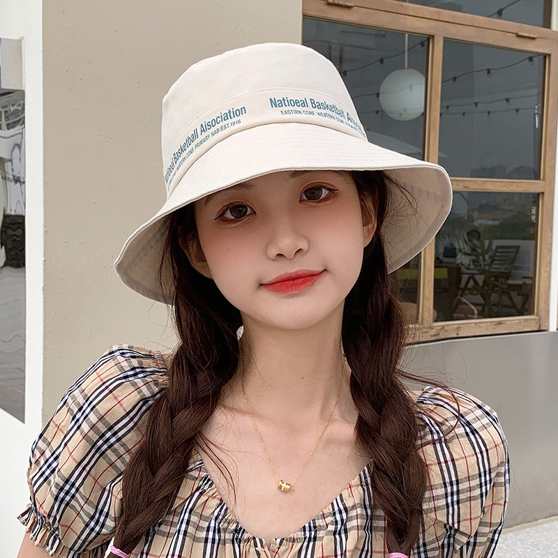 Hat Female Summer Korean Fashion Bucket Hat Female Spring and Autumn round Face Look Small Foreign Style Fashion Sun-Proof Sun Protection Hat Wholesale